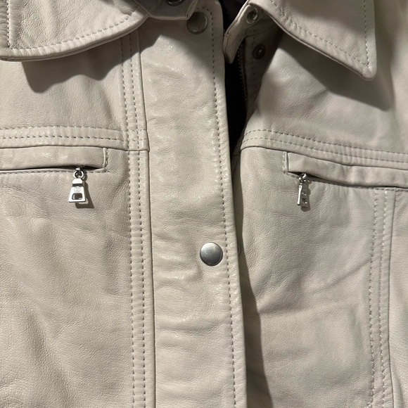 DANIER WOMENS, Small, Crème, Genuine Leather, Jacket - Picture 6 of 16